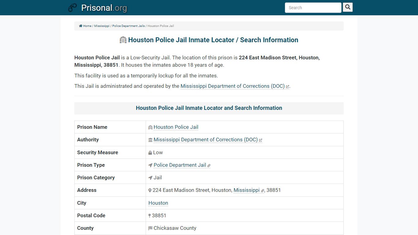 Houston Police Jail-Inmate Locator/Search Info, Phone, Fax ...